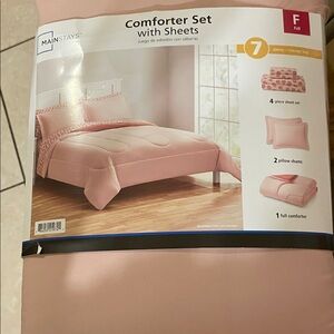 Mainstays Blush Comforter Set with Sheets - Full
